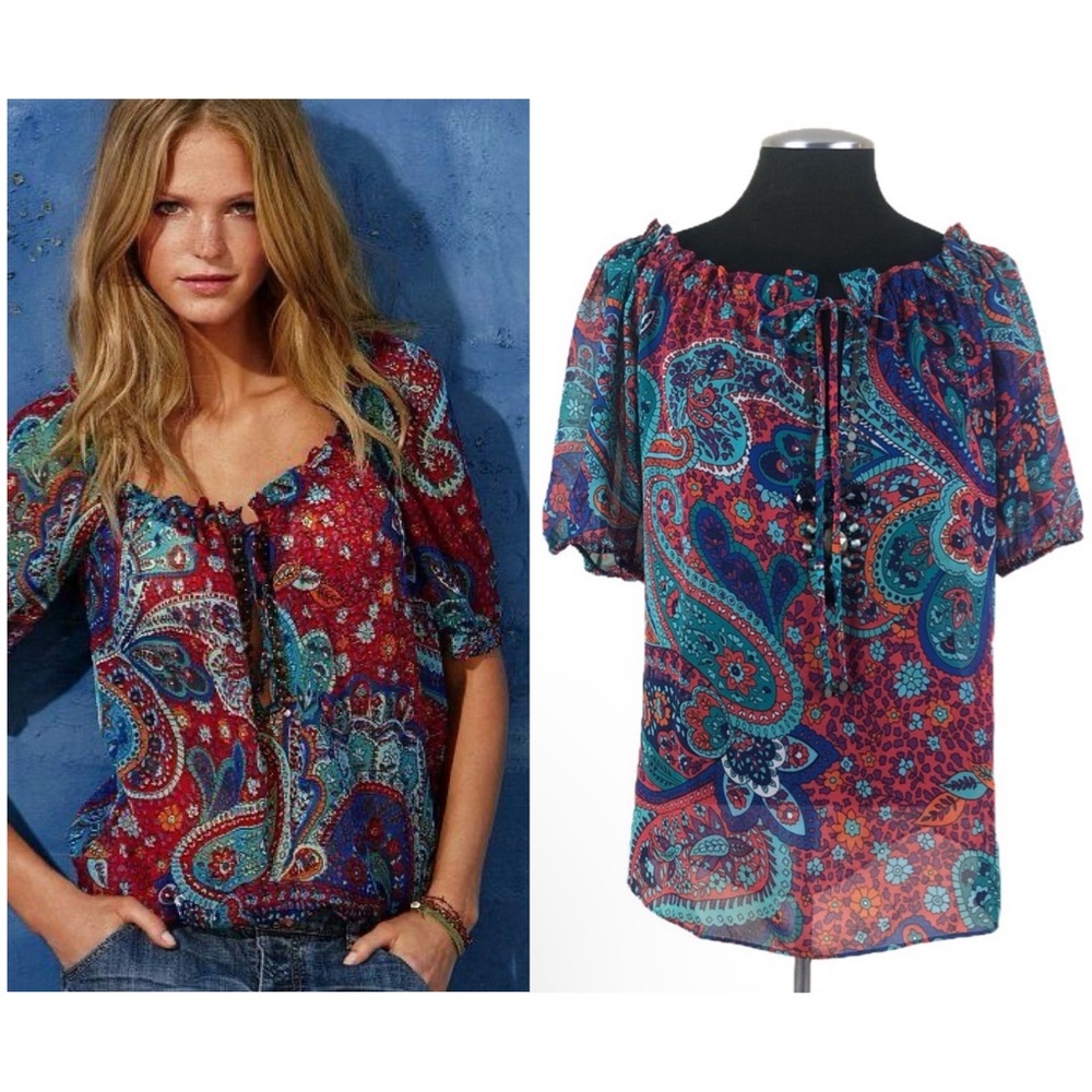 Moda International - Paisley Floral Top - Victoria’s Secret - Small